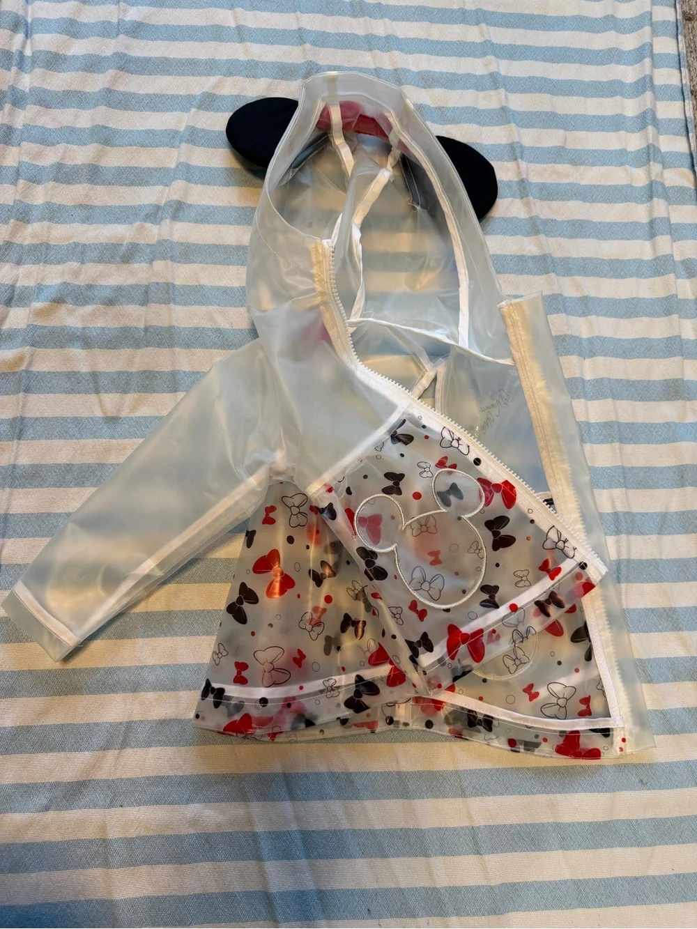 Disney Clear Rain Jacket with Pink Trim